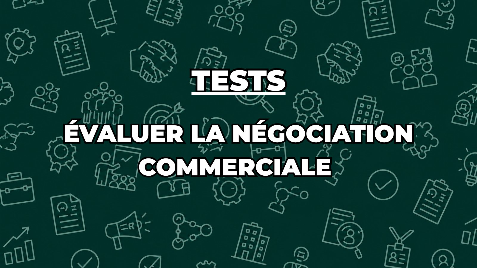Visuel de couverture Smarter Than AI : « Évaluer la négociation commerciale », titre blanc sur fond vert à motifs d'icônes.